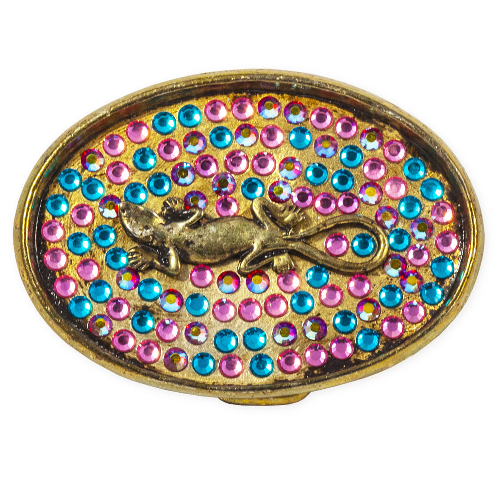 Crystal Salamander Belt Buckle