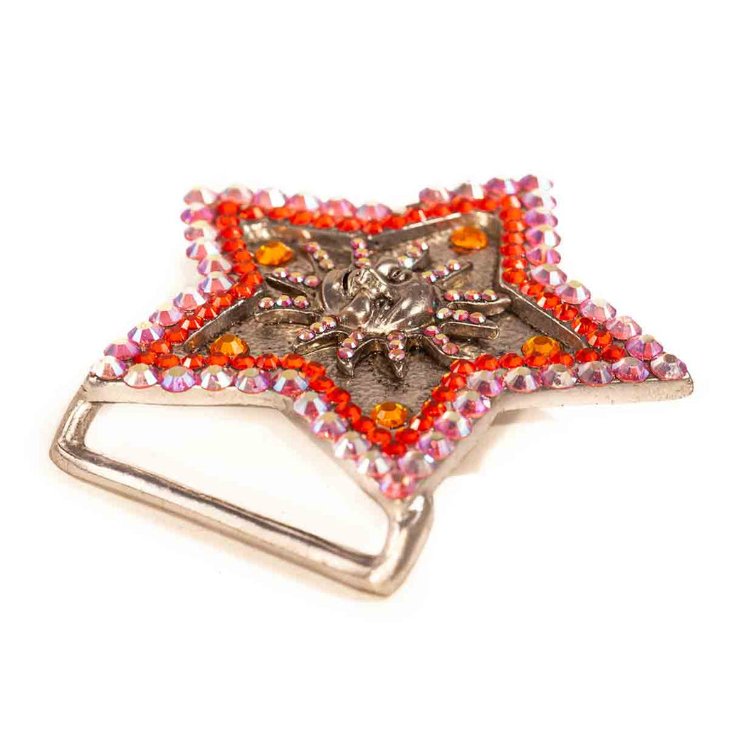 Crystal Star & Happy Face Sun Belt Buckle