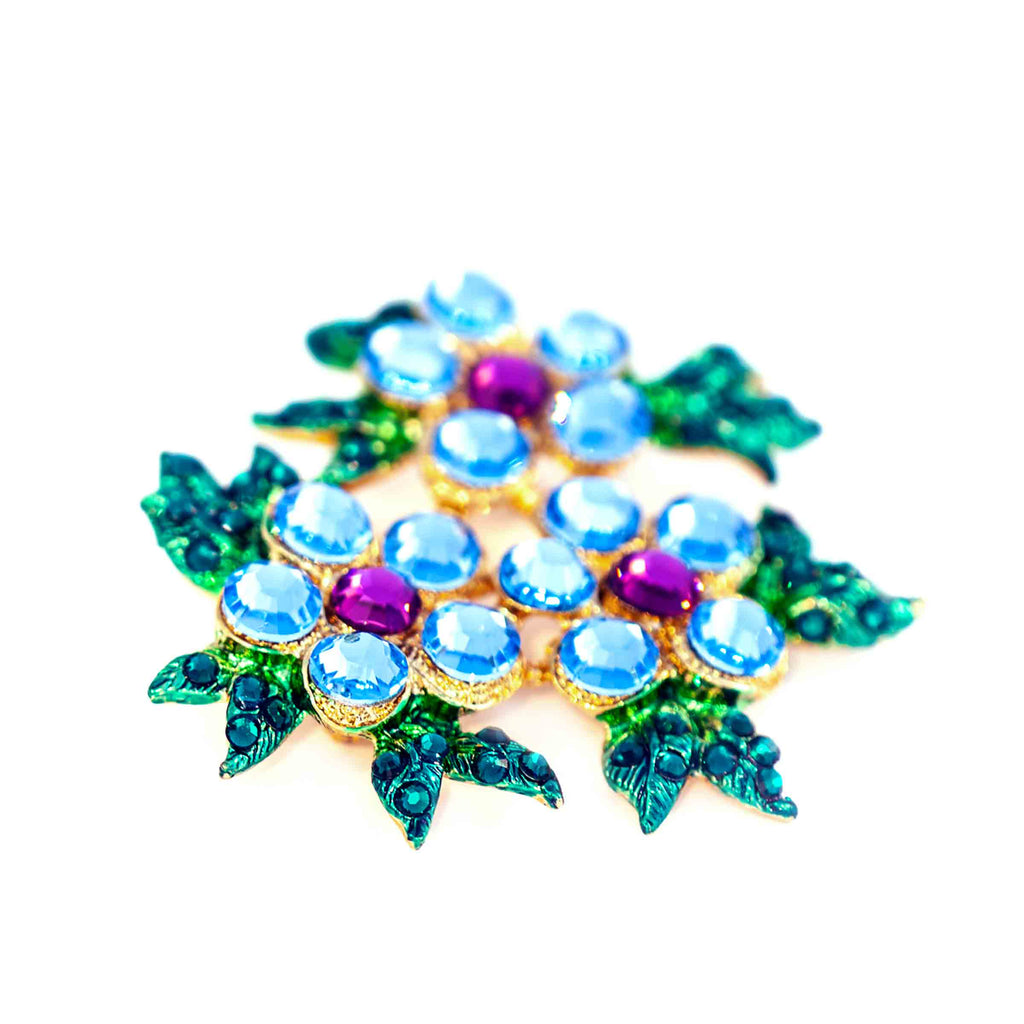 Crystal Floral Buquet Brooch