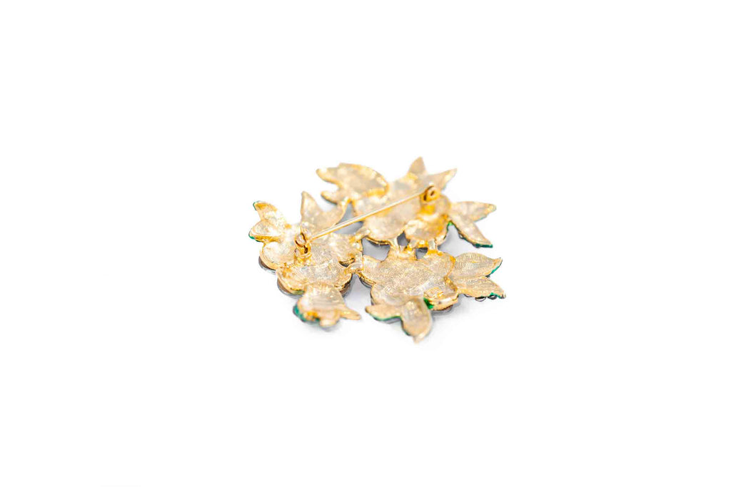 Crystal Floral Buquet Brooch