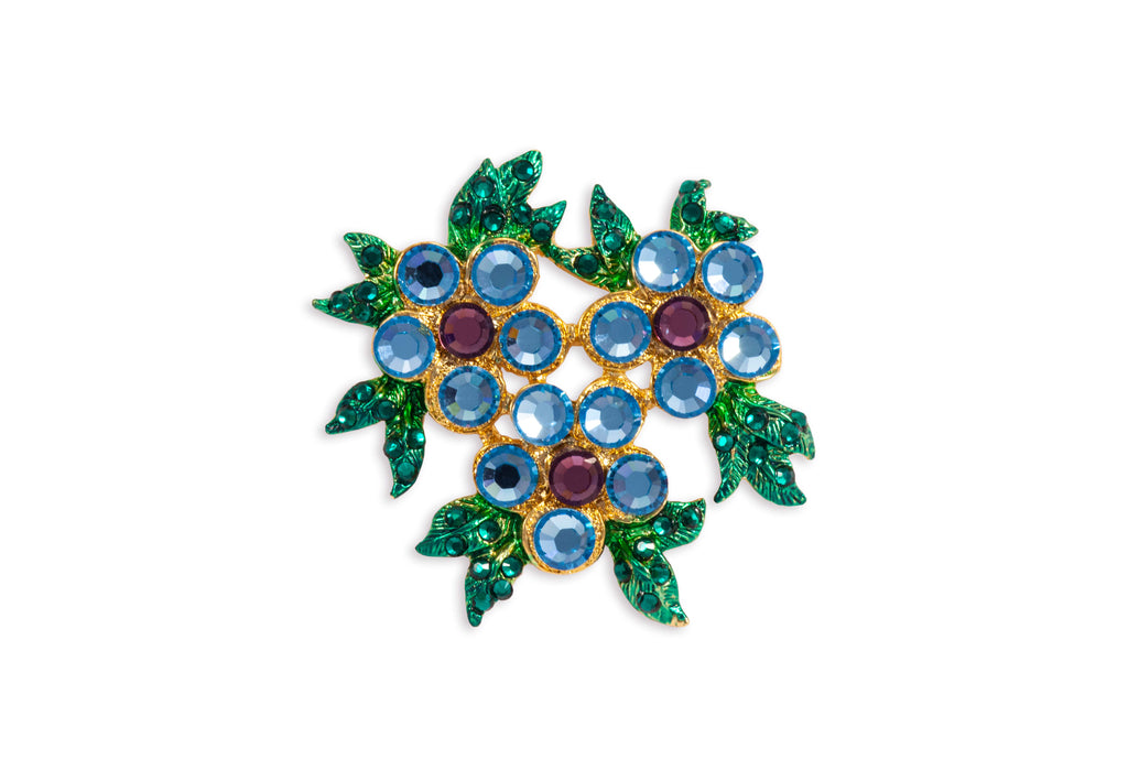 Crystal Floral Buquet Brooch