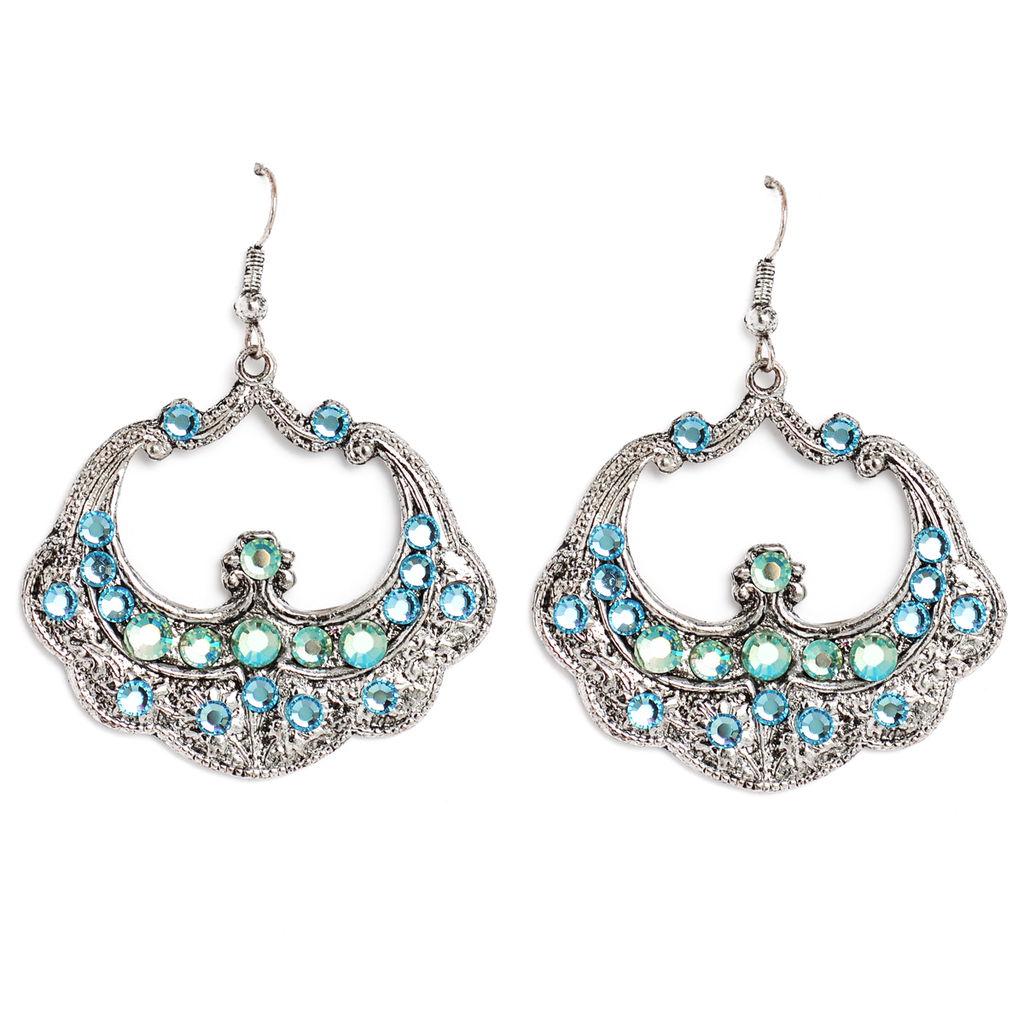 Oval Chandelier Crystal Earing