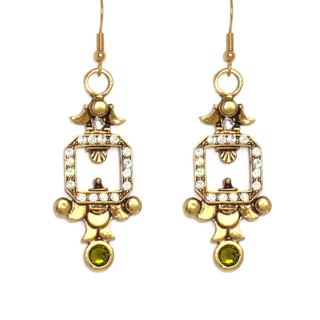 Asian Lantern Crystal Earrings