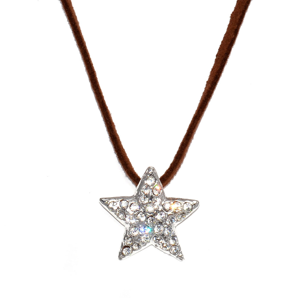 Silver & Crystal Star Necklace