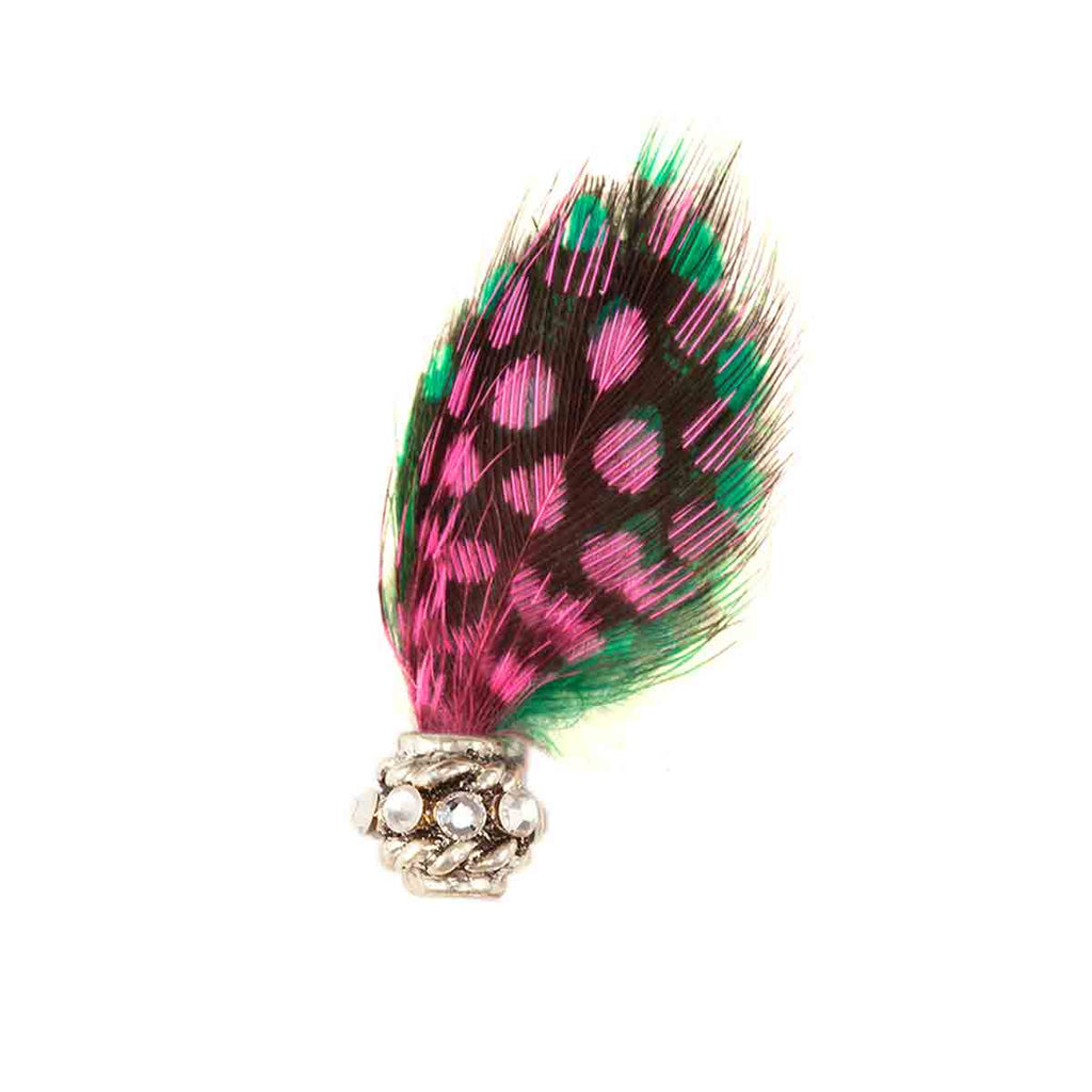 Feather & Crystal Rondelle Toe Ring