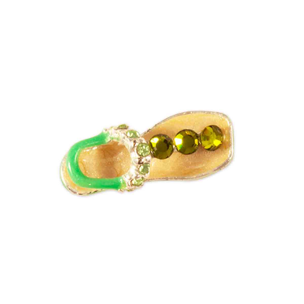 Green Sandel Crystal Toe Ring