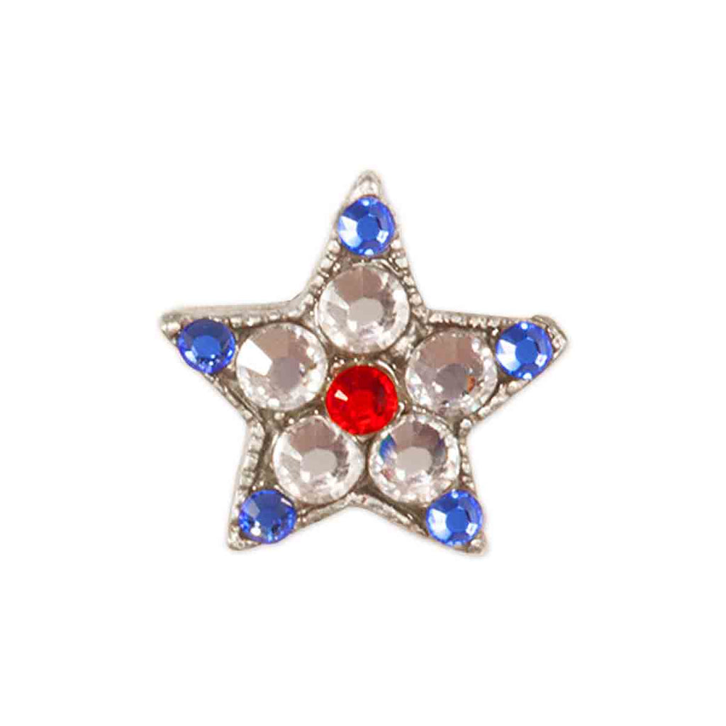 Crystal Patriotic Star Toe Ring