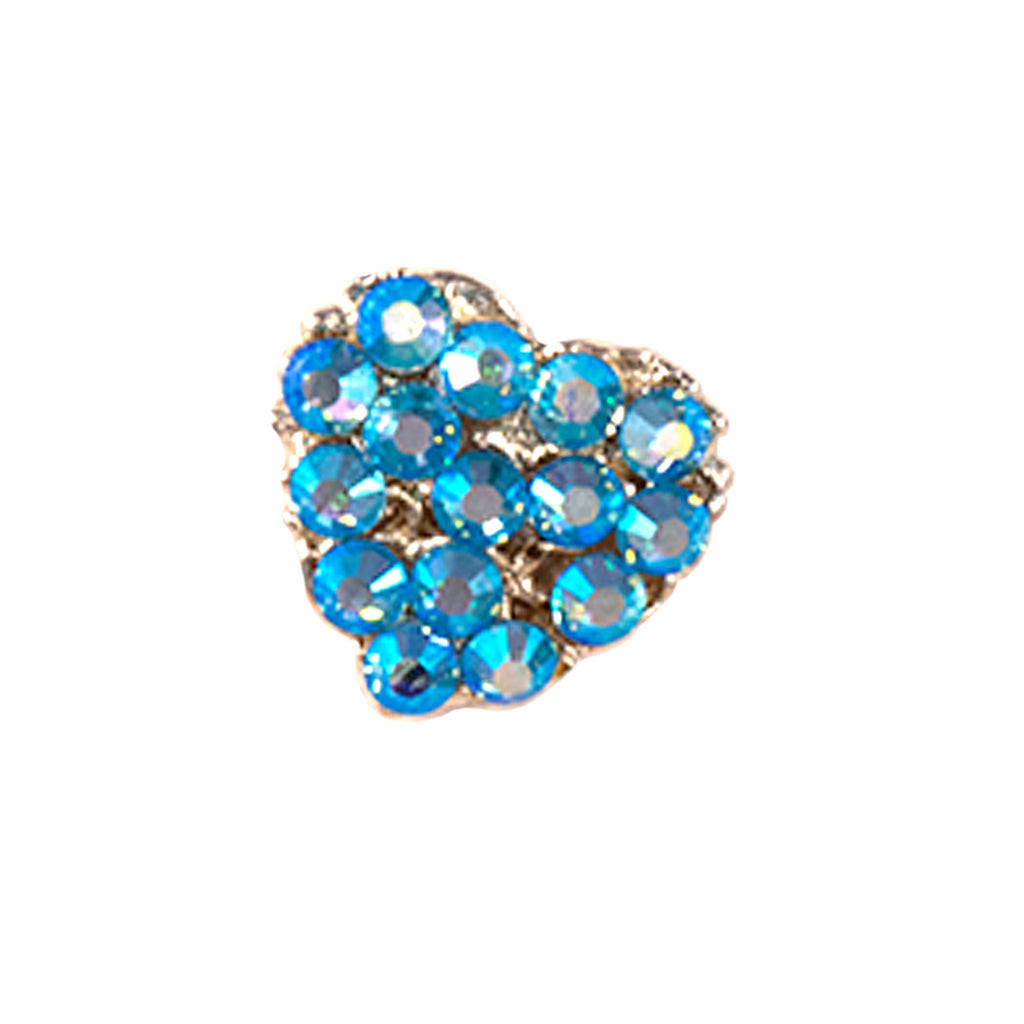 Blue Crystal Heart Toe Ring