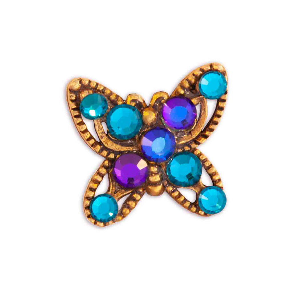 Gold Crystal Butterfly Toe Ring