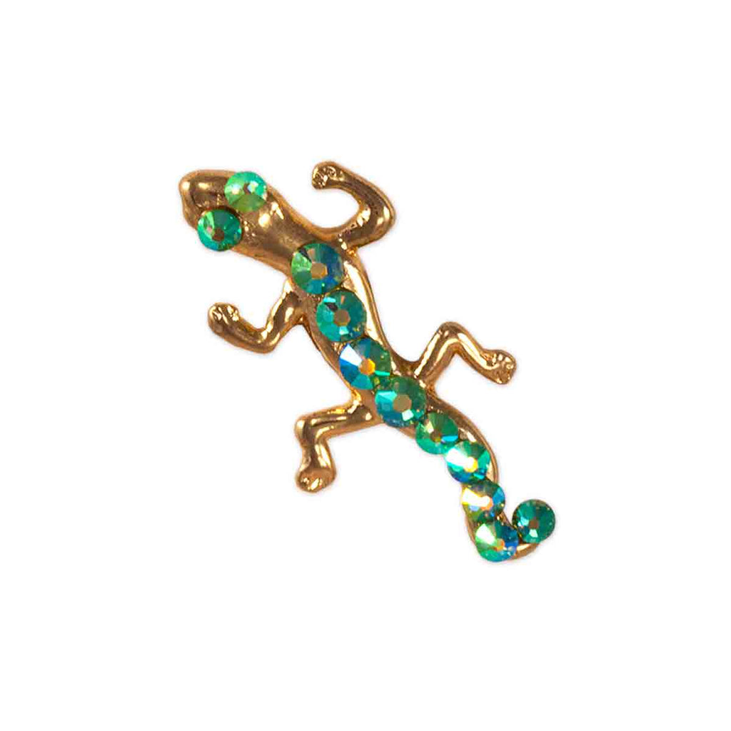 Crystal Green Gecko Toe Ring