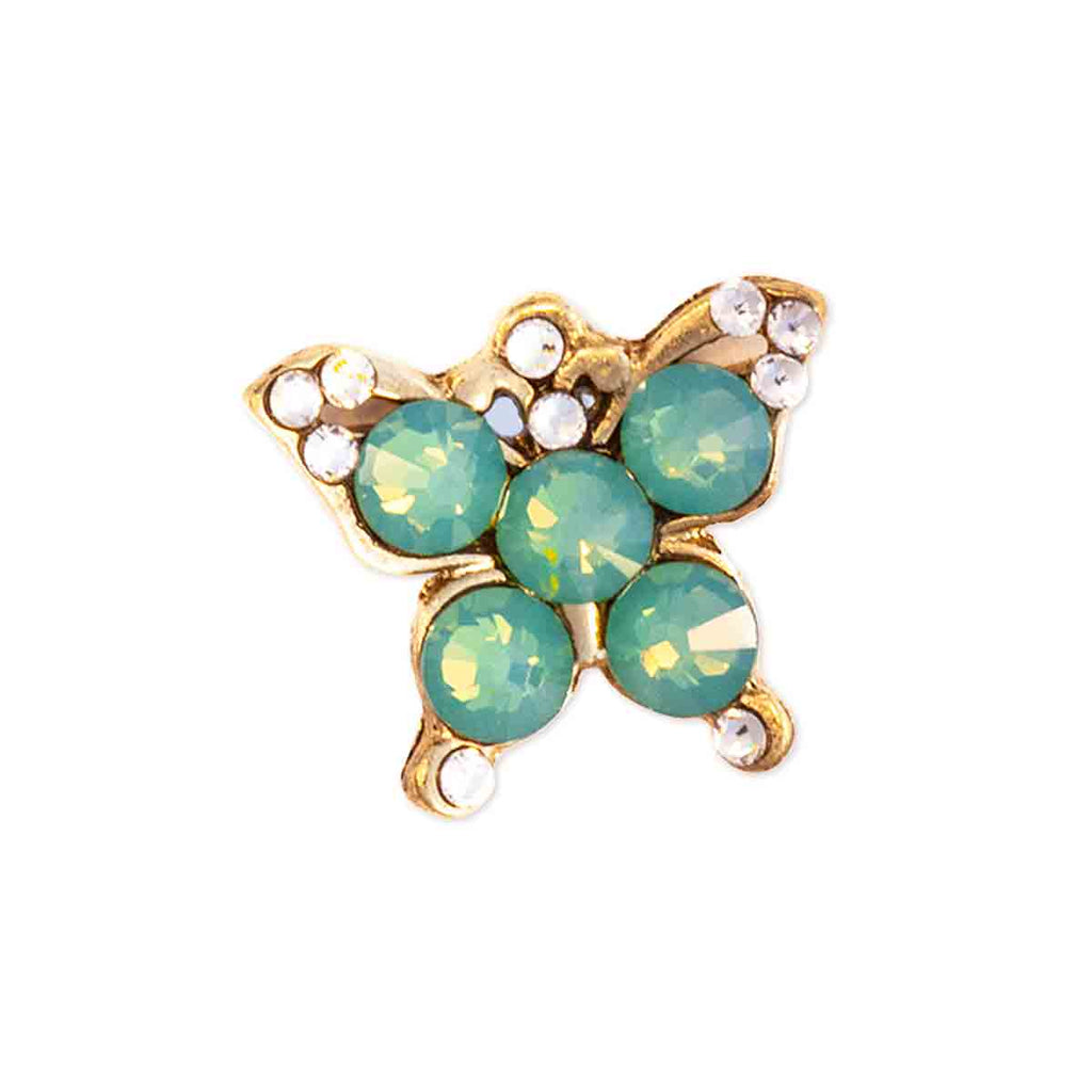 Jade Crystal butterfly Toe Ring