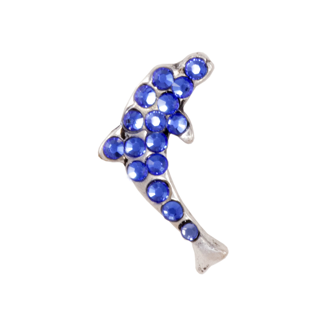 Blue Dolphin Crystal Toe Ring