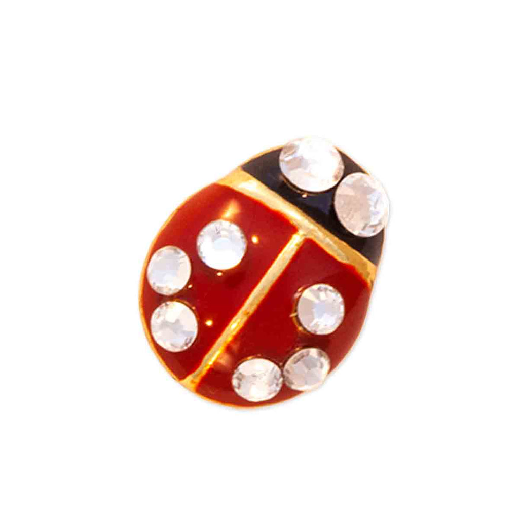 Crystal Lady Bug Toe Ring