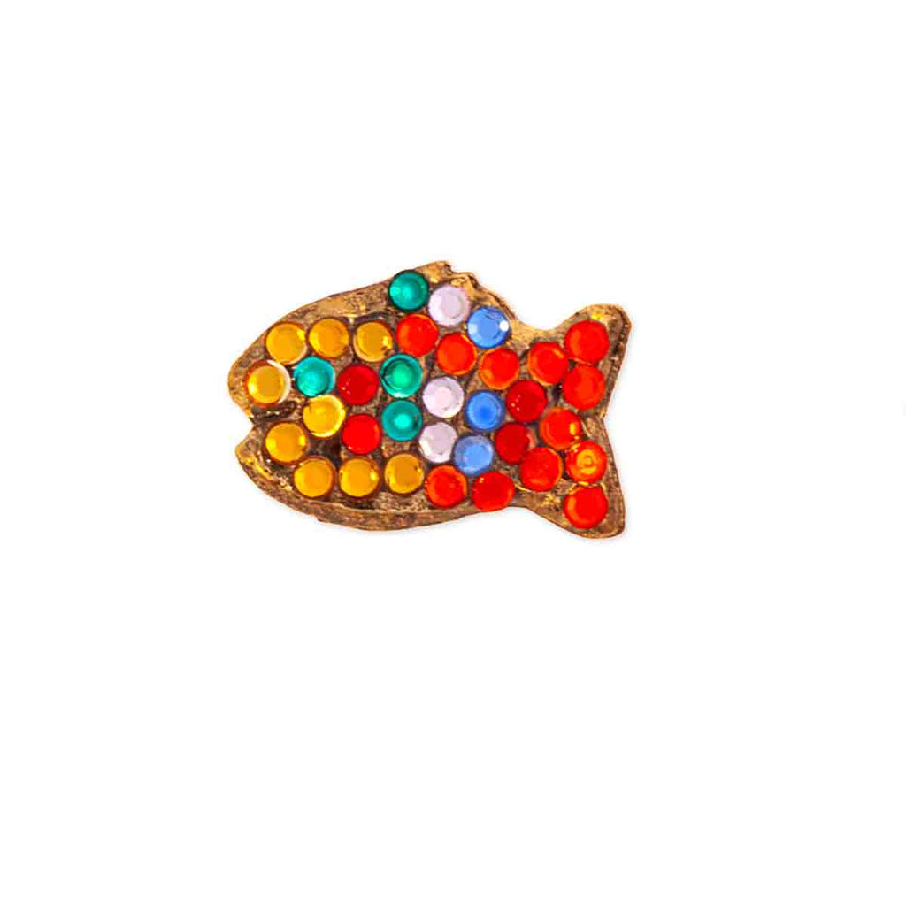 Multicolor Crystal Fish Toe Ring